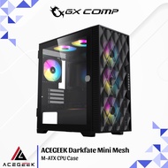 Acegeek Darkfate Mini Mesh Black M-ATX CPU Gaming Case | Micro ATX Computer Case