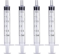 15 Pack 3ml 3cc Plastic Syringe with Measurement, Without Needle, Individual Sealed Wrapped for Refi