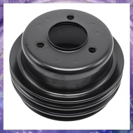 (Y W Z H) Water Pump Pulley Black 3 Groove Steel Crank Pulley for  289 302 3-Bolt 1965 66 67 6-5/8in