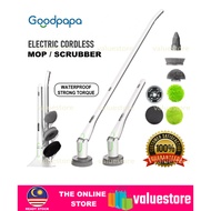 Goodpapa QXJ-100 Electric Spin Scrubber Floor Shower Power Scrubber Cleaning Brush with Long Handle 