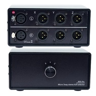 No External Power No Noise 1 Input 3 Output XLR Audio Selector Switch Balanced Audio Converter 3 Cha