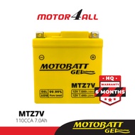 MOTOBATT Gel MTZ7V Motorcycle Battery Premium Yuasa Replacement with AGM Technology Motor4all