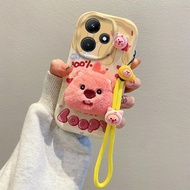 Ready Stock For Infinix Hot 30 Cream Edge Cute Plush Doll Loopy Winnie Bear Pacha Dog Silicone Phone