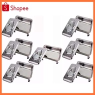 Rectangular Stainless Food Warmer Tray Buffet plate With Pattern Design Cover Set Of 7 (Silver)