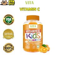 VITA 60pcs Vitamin C Gummies Multivitamins Vitamins Gummies for Kids Ascorbic Acid Improve Immunity Natural Vegan Gummy for Babys