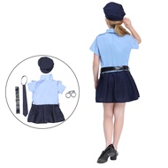 Girls Officer Costume Cosplay Cop-Role Play Uniform For Halloween Cosplay
