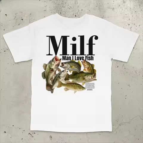 Man I Love Fish T-Shirt, Retro Fishing Shirt Bass Fishing T-Shirt Funny Fishing Shirt Stupid Meme Sh