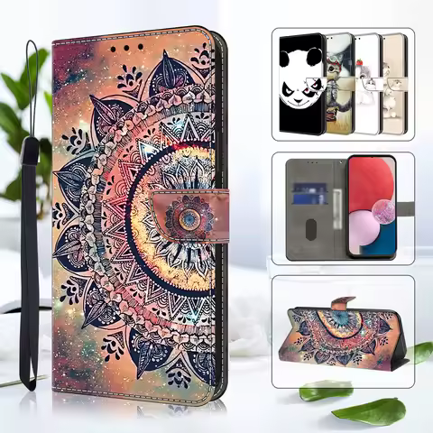 3D Magnetic Flip Wallet Leather Case For Redmi 14C 14R 13C 12C 11A 10C 10A A4 A3 A2 A1 Plus Redmi No