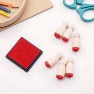 LILY 7Pcs Dollhouse Mini Wooden Creative Ledger Seal Model Simulation Item Ornament Toys Miniature T