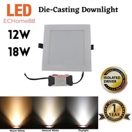 LED Square Downlight 12W 18W with Isolated Driver