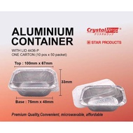 Aluminium Tray With Lid (4436-P) 10pcs/set