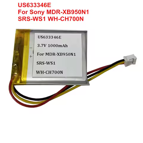 3.7V 1000mAh Battery LIS1553 , LIS1553(SY6) for Sony MDR-XB950N1 , WH-CH700N , SRS-WS1 Player