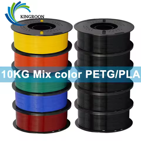 KINGROON 10KG PETG Filament PLA 3d Filament 1.75mm For 3D Printer Filament Bundle Mixed colors FDM P