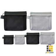 Storage Easy Storage Mesh Zipper Storage Bag A7/A5/B6 (Black/Gray) [Jiucheng Jiu Stationery] Bag Mes
