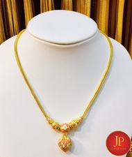 สร้อยคอพร้อมจี้หัวใจ ทองชุบ ทองหุ้ม น้ำหนัก1บาท ยาว18นิ้ว สวยเสมือนจริง JPgoldjewelry