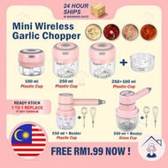 Wireless Mini Blender Electric Chopper Pengisar Serbaa Garlic Blender Food Processor Meat Grinder Garlic Chopper 搅拌器