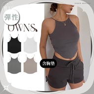 Wence Girl Thin Shoulder Round Hem Chest Padded Vest Inner Slightly Spicy Abdomen European American 