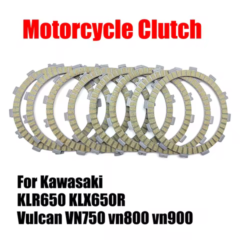 For Kawasaki KLR650 KLX650R Vulcan VN750 vn800 vn900 8PC 1SET Motorcycle Friction Clutch Plates Disc