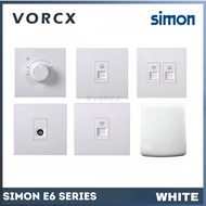 Simon E6 Series Switch / Switches & Socket Outlet WHITE