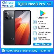 iQOO Neo 8 Pro（5G）Smartphone Unlocked 256GB All Colours Good Condition Original Used Phone