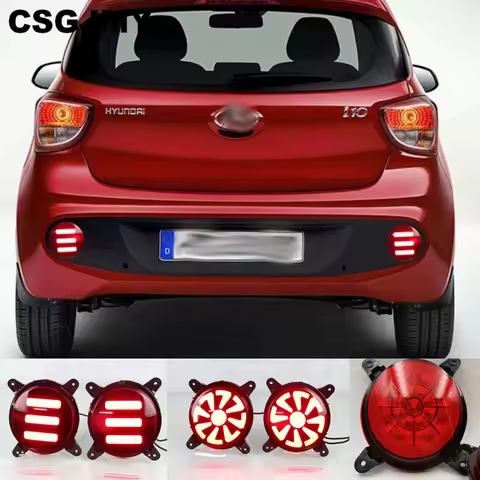 CSGJMY 1 Pair Multi-function LED Reflector Lamp Rear Fog Lamp Rear Bumper Light Brake Light For Hyun