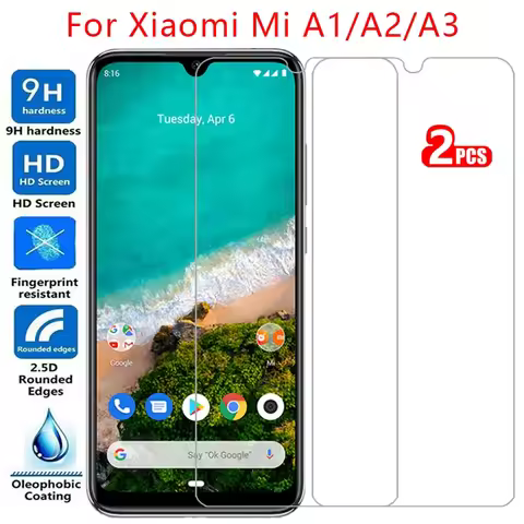 protective tempered glass for xiaomi mi a1 a2 lite a3 screen protector on ksiomi a 1 2 3 1a 2a light