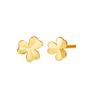 Citigems 999 Pure Gold Three Leaf Clover Earrings