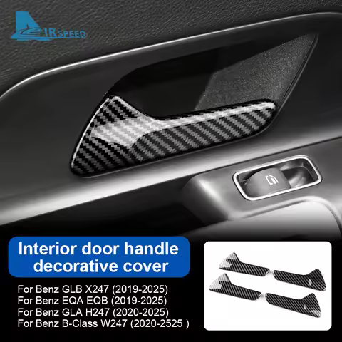 Carbon Fiber ABS Car Door Handle Trim Cover For Mercedes Benz B Class W247 GLA H247 GLB X247 EQA EQB