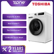 Toshiba 8.5KG Front Load Real Inverter Washer TW-BH95S2M(WK) | Washing Machine | Mesin Basuh (Klang