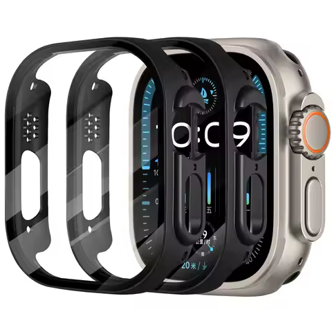 Tempered Glass+case For Apple Watch Ultra 49mm smartwatch PC Bumper Screen Protector film cover appl