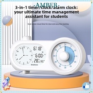AMBER Time Manager, Dual Screen Multi Functional Alarm Clock,  Visual Display Visual Timer Student T