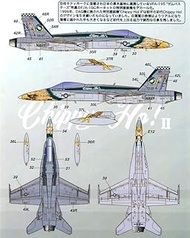 Platz 1/72 US Navy F/A-18C Hornet VFA-195 "Chippy Ho! II" 1996 Decal Plastic Model Parts USD-5