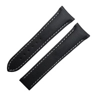 สายรัดยางฟลูโรสำหรับ Omega Seamaster แบบผิวไนลอน