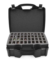 CASEMATIX Miniature Storage Hard Shell Figure Case - 80 Slot Figurine Minature Carrying Case with Cu