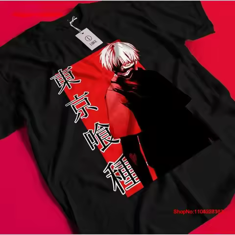 Tokyo Ghoul T Shirt Ken Kaneki Juuzou Suzuya Touka Kirishima Horror vintage Washed fashion Soft Styl