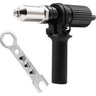 Rivet Gun Adapter with Removable Plastic Handle, Electric Rivet Gun Head, Cordless Riveting Drill To