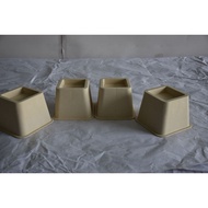 Square Furniture Feet Feet Feet Mat Plant 3 Table Feet Heightening Bed Fiber Inch Sofa Feet Cabinet 