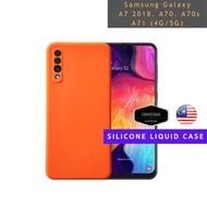Samsung Galaxy A7 2018 A70 A70s A71 4G 5G Soft Liquid Silicone Gel Cell Phone Case Phone Casing Cove