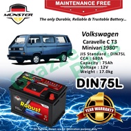 Münster Robust MF CMF DIN75 | DIN75L | 57539 (75AH) Car Battery Bateri Kereta Volkswagen VW Caravell