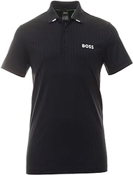 Men's Paddytech Black Stretch Poly Short Sleeve Polo T-Shirt