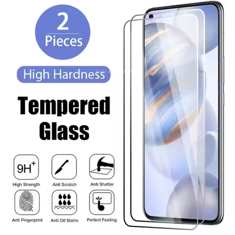 2Pcs Protective Glass for Honor 50 30 20 10 9 8 Lite Screen Protector for Honor 9X 8X 9C 8C 9A 8A Pr