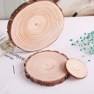 Pine Wood Slices for Cup Stands, Velvet Zinc Pine Tree Bases, Picture Frames