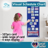 Upgraded Visual Schedule Chart Daily Routine Cards 107 Pieces Multiple Behavioral Tool Wall Planner-
