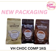Van Houten Dark Compound Coin 1kg, 500g,250g | Dark Coin Chocolate | Coklat Hitam (Halal) by Azim Ba