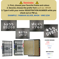 Motor Frame cover with Logo CP5" X 7" with number Plate for all motorcycles FORGE CARBON | carbon pl