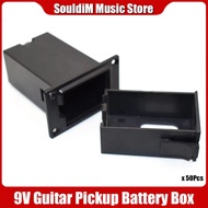 【Direct-sales】 50pcs Active Guitar Pickup Box Eq 9v Guitarra Violao Pickup 9 Volts Holder Case Cover With Spring 2 Pin Plug