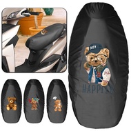 Motorcycle Seat Cover Fashionable Sunscreen Cover Portable 3 Size Dust Cover High-Capacity bear seri