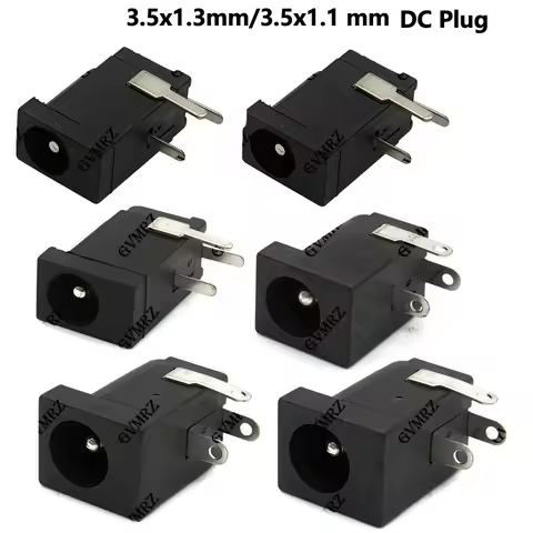 10PCS DC-002 3.5*1.3 MM Male DC Plug/DC Power Jack Female Charging Socket 3.5x1.1 mm Connector Mini 
