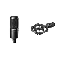 Audio-Technica Condenser Microphone AT2020 Black & Shock Mount AT8458a