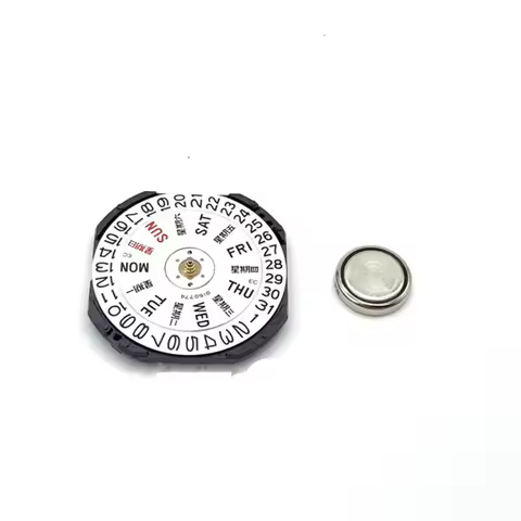 1Pc 26.6mm Quartz Watch Movement For Seiko 7N43A V343 V348 V743 Y143 3 Hands Date Day With Stem Repl